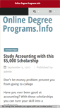 Mobile Screenshot of onlinedegreeprograms.info